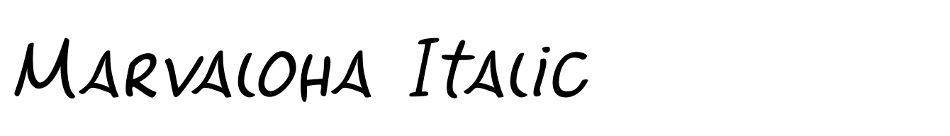 Marvaloha Italic